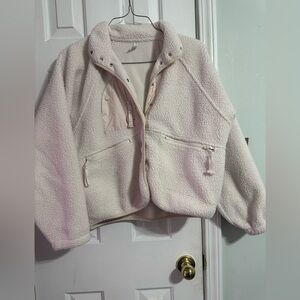 FP Movement by Free People Cream Teddy Jacket